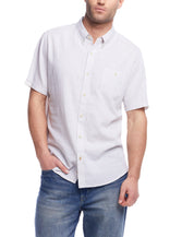 Short Sleeve Solid Linen Cotton in Natural