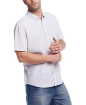 Short Sleeve Solid Linen Cotton in Natural