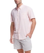 Short Sleeve Solid Linen Cotton In Tangerine