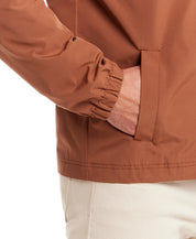 Poly Memory Safari Jacket with Hood in Clay