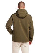 Poly Memory Safari Jacket with Hood in Winter Moss