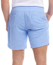 7" Linen Short in Fjord Blue