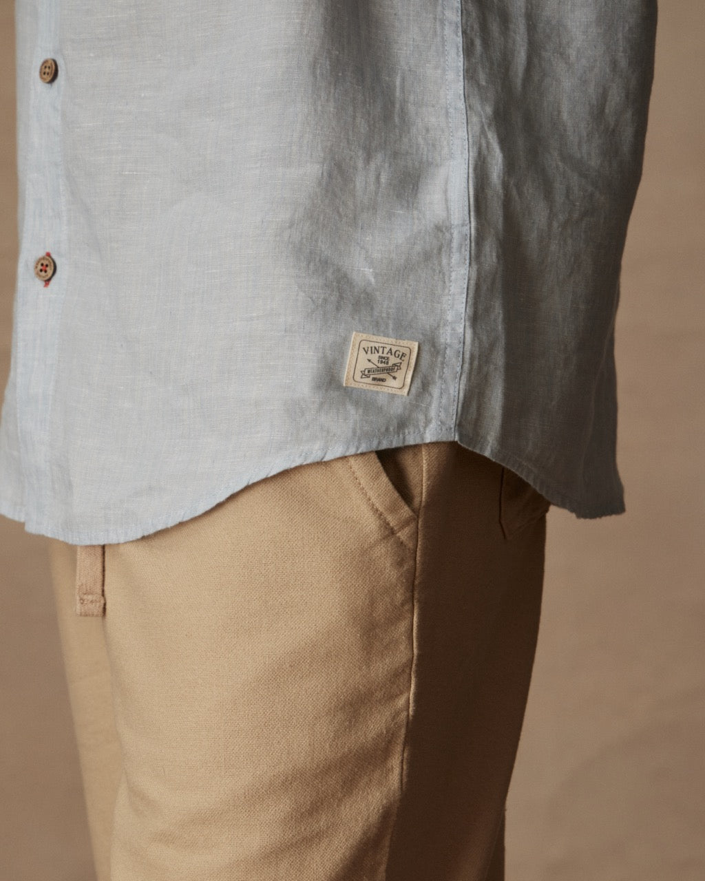 Short Sleeve Linen Shirt in Celestial Blue