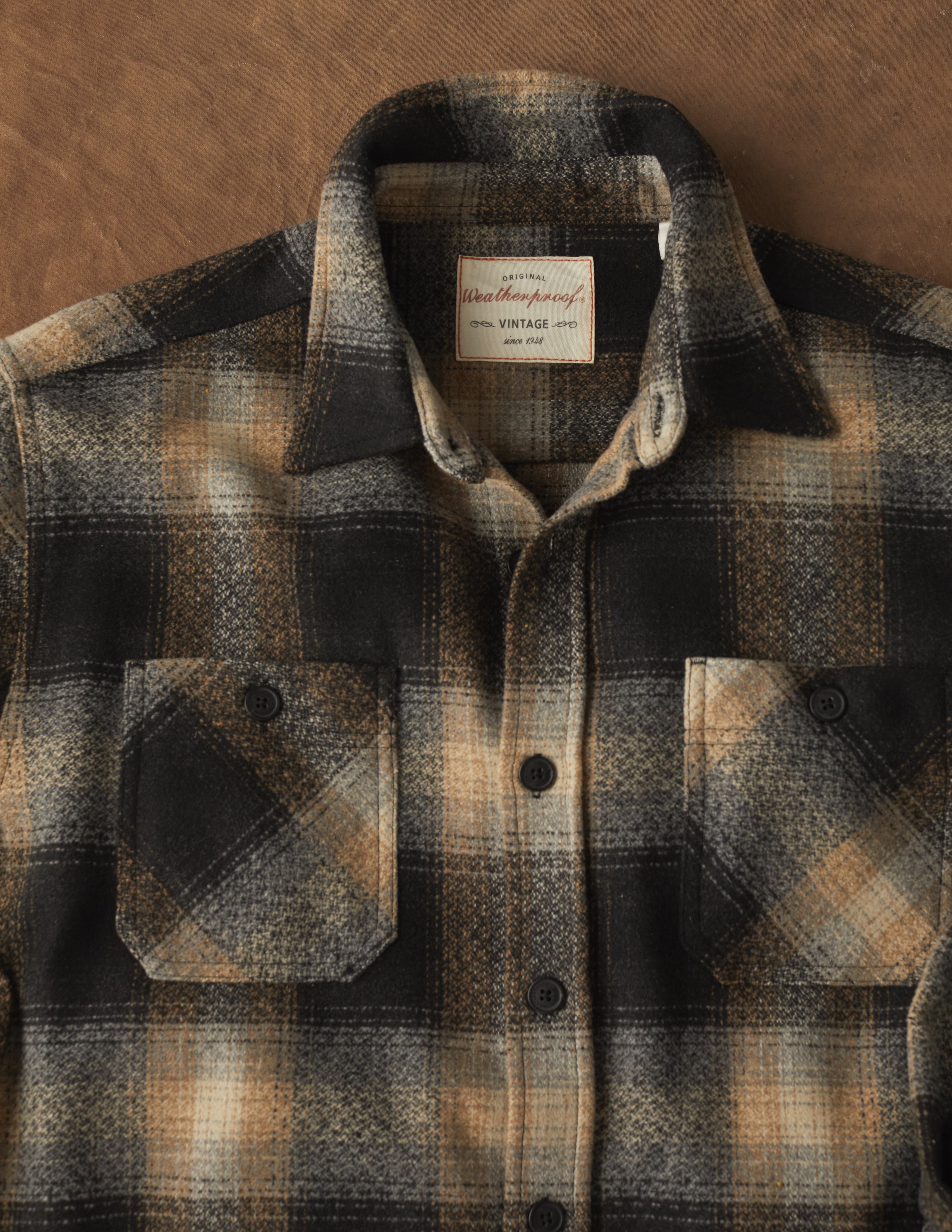 Brushed Lumberjack Shirt Jacket In Black