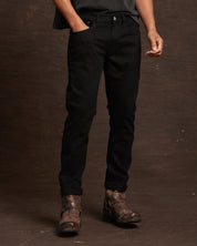 Slim Fit Denim Jeans In Jet Black